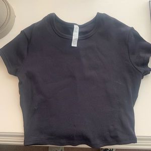 Alo Cropped Ribbed Baby Tshirt